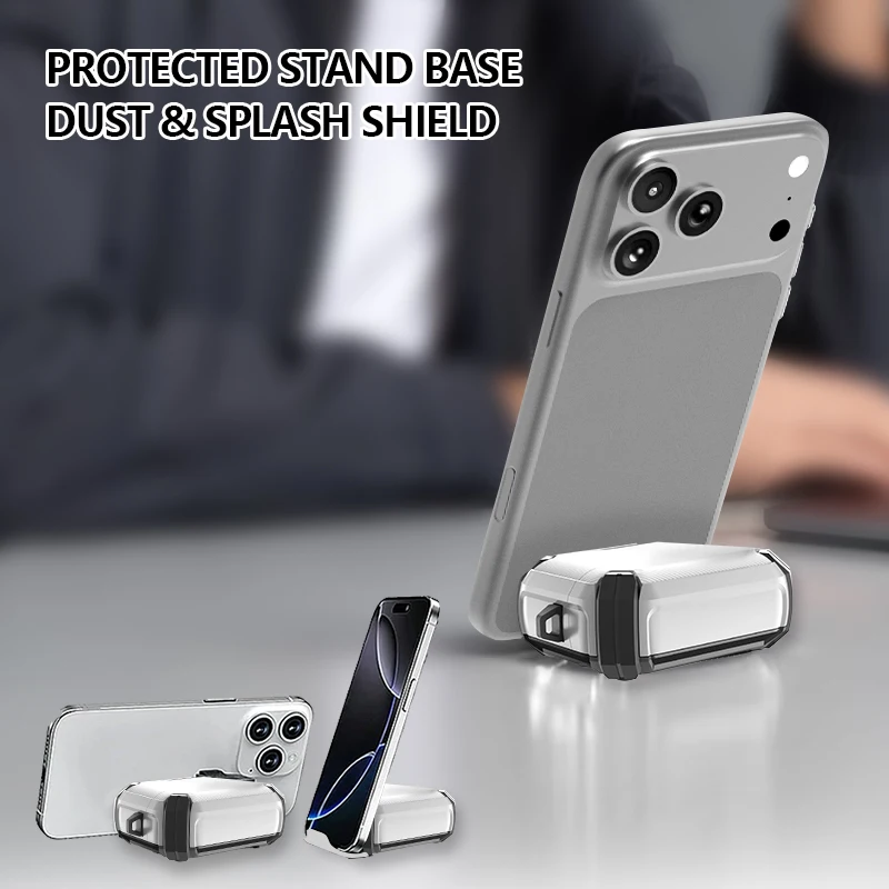 Фото Чехол Lereach для AirPods 4, AirPods 3 Pro с магнитной защитой от падения и портативной подставкой №5