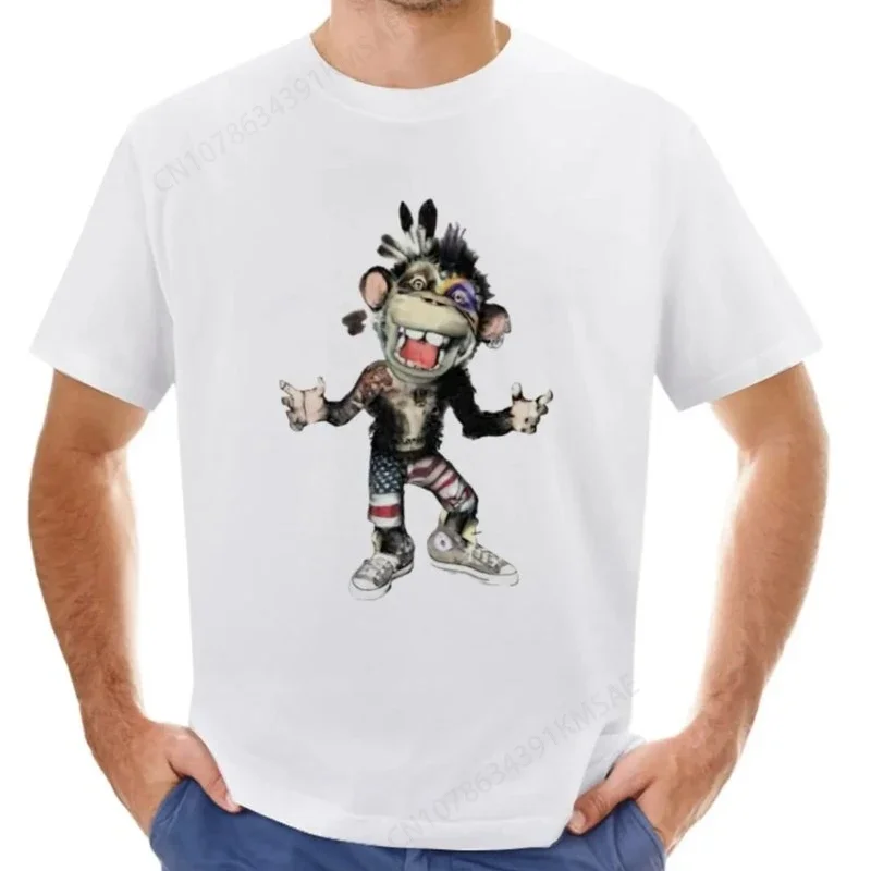 Летняя хлопковая Футболка Shaka Ponk новые футболки с принтом обезьяны ГОЗ Шака понк