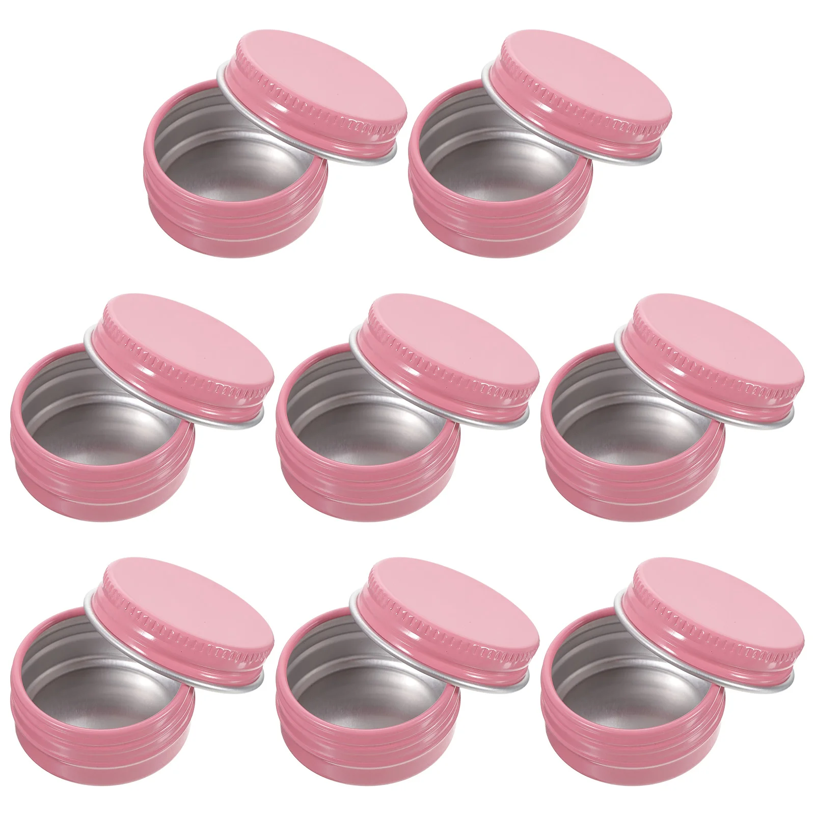 

8pcs Empty Round Boxes Lip Balm Boxes Screw Lid Boxes Sample Containers