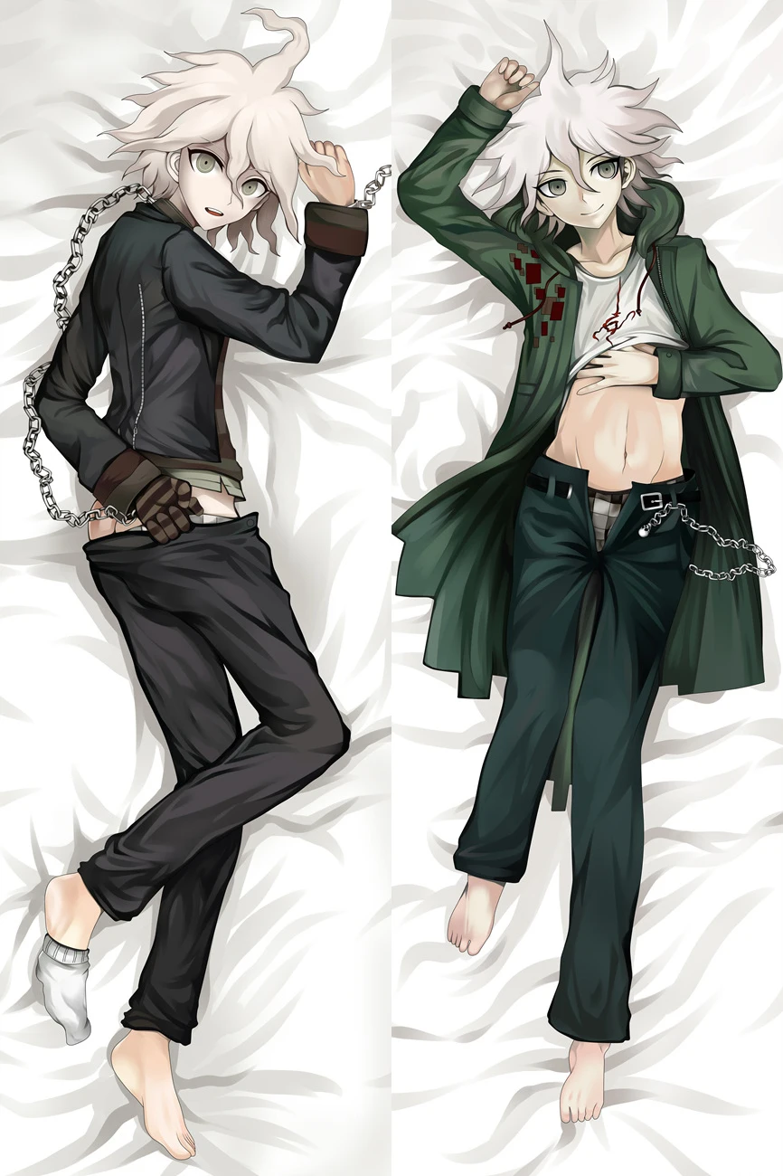 

Anime Danganronpa Nagito Komaeda Dakimakura Man Body Pillow Cover Case Pillowcases Cushion with Hidden Zipper Closure for