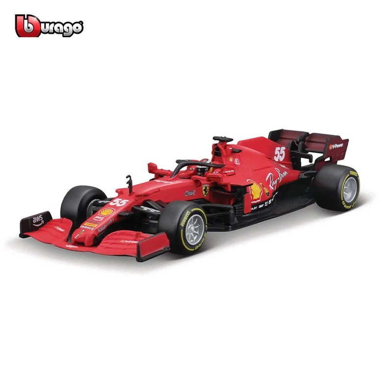 

Новинка 2021 года, роскошный автомобиль SF21 Bburago 1:43 Ferrari #55, Чарльз помидоров, литый под давлением модель автомобиля, Формула 1, Коллекция игрушечных автомобилей из сплава