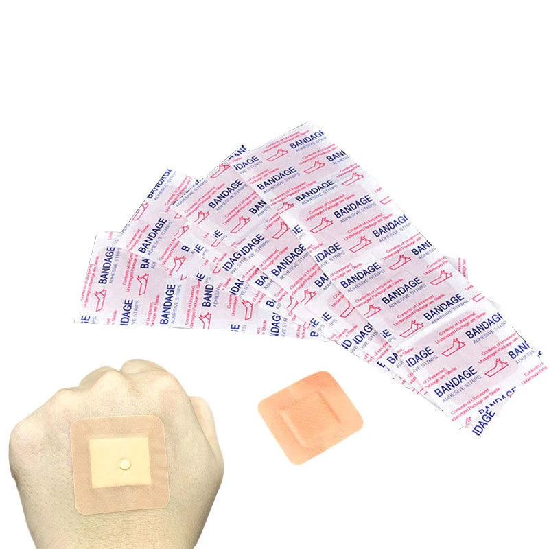 

100PCS Wound First Aid Band Bandaid Care Bandages Adhesive Closures Fabric Fingertip Woundplast Dressing Bandage