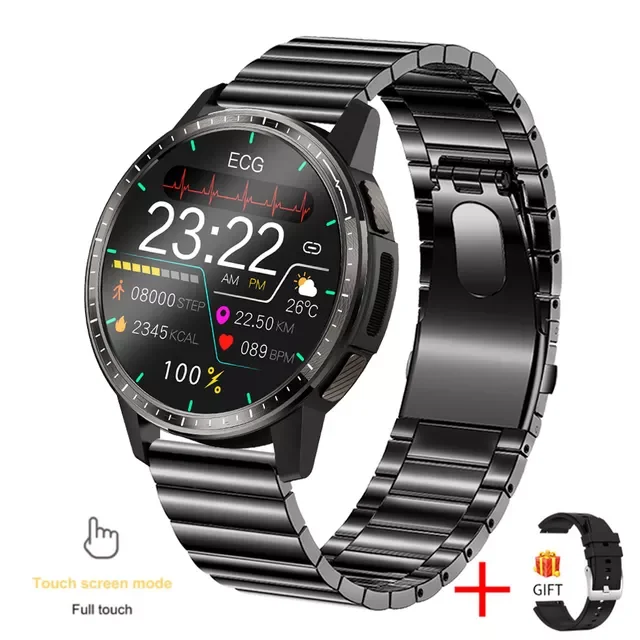 

Body Temperature Smart Watch Sport Fitness Tracker Waterproof Clock Heart Rate Blood Pressure Oxygen ECG PPG Smartwatch+Box