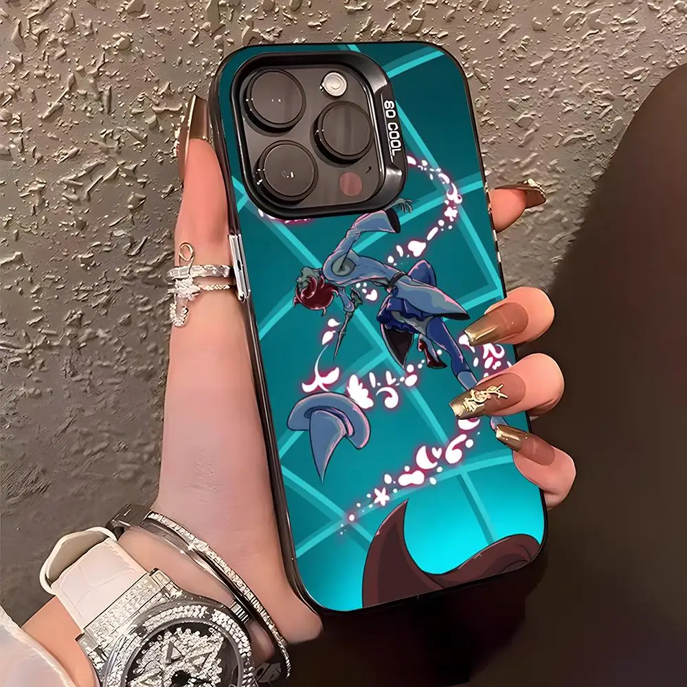 Фото Чехол для телефона L-Little Witch Academia для iPhone 17 Air 16 15 14 Plus 13 12 11 Pro XS Max, серебристо-черный, с бампером №3