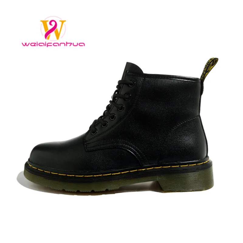 

ankle boots ladies leather 2022 new winter fur matton boots women's British style trend lace-up women's motorcycle boots