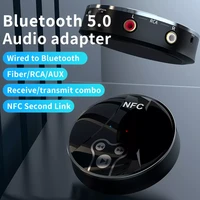 high quality bluetooth receiver transmitter 15m bt 5 0 wireless nfc 3 5mm aux jack rca optical music audio adapter for pc tv car