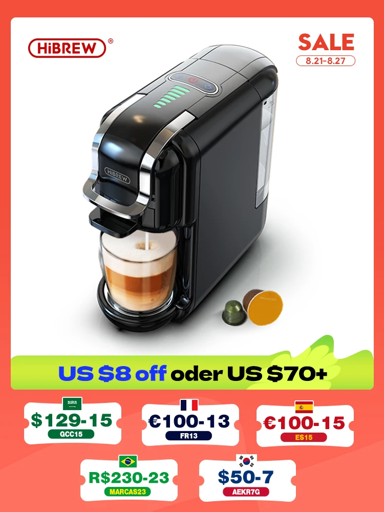 HiBREW Multiple Capsule Coffee Machine, Hot/Cold Dolce Gusto