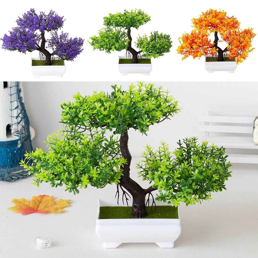 

1pcs Artificial Pot Plant Pinus Simulation Plant For Cabinets Home Decoration Shopping Mall Accessory Artificial Flowers