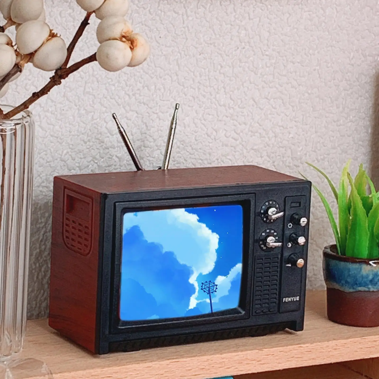 

1:12 Decor TV Remote Control Simulation Miniature Living Gift Decoration Room Television Furniture Kids Xmas J7C2