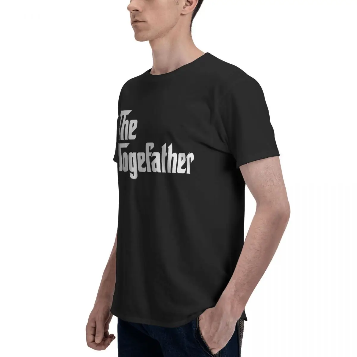 Фото Мужская футболка The Dogefather 2025, винтажная мужская рубашка большого размера с хлопковыми рукавами на заказ №3