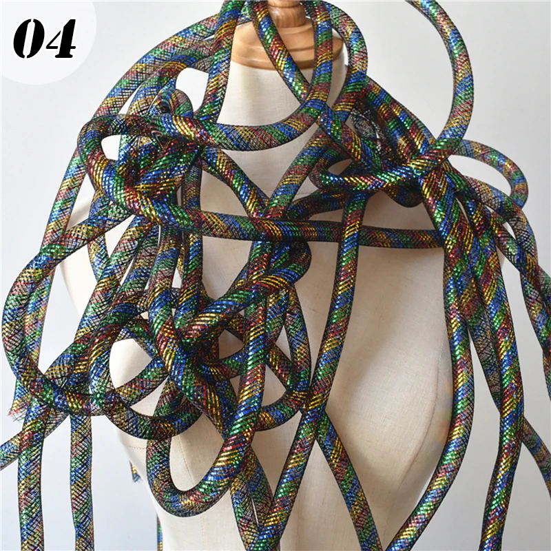 Фото 3 м волнистая сетка, эластичная гибкая витая форма, трубчатые материалы, креативный дизайн одежды, аксессуары, декор свадебного платья, кружевная ткань №3