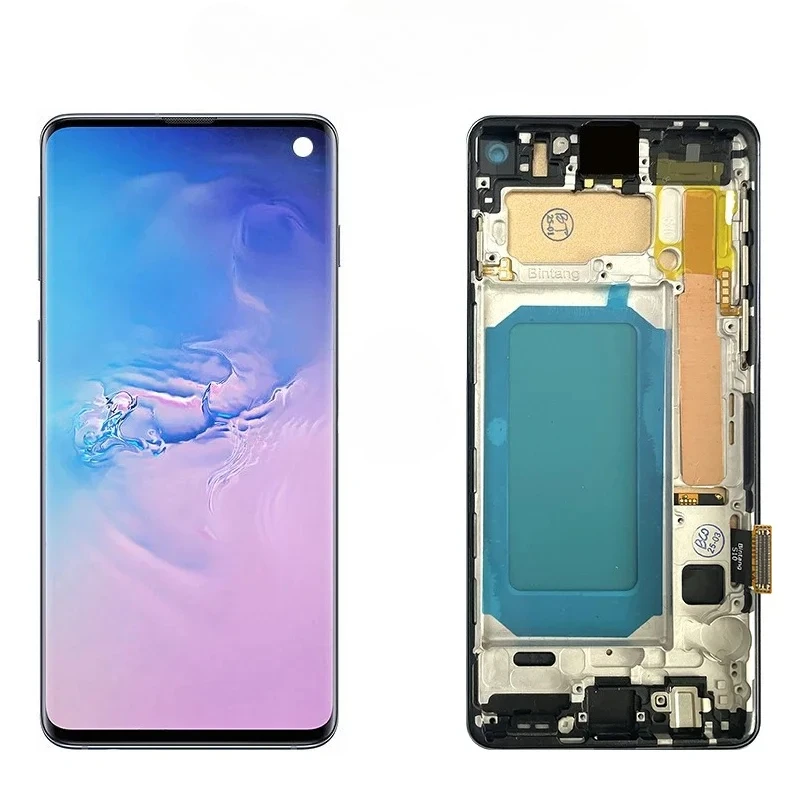 Новый TFT-дисплей S10 с рамкой для Samsung S10, сенсорный экран LCD, дигитайзер SM-G973FDS G973, замена экрана (art.: 3920d4e27b1bc) - 3920d4e27b1bc