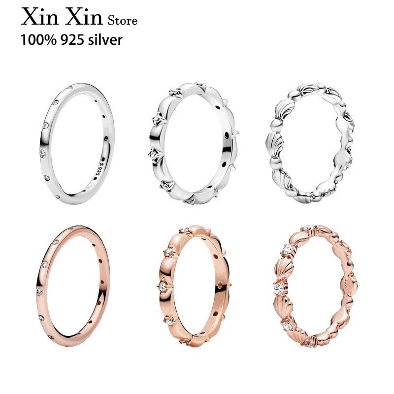 

Fit Original Luxury Real 925 Sterling Silver Authentic Pan Ring For Women High Quality Couple Rings Diy Fashion Wedding Jewelry