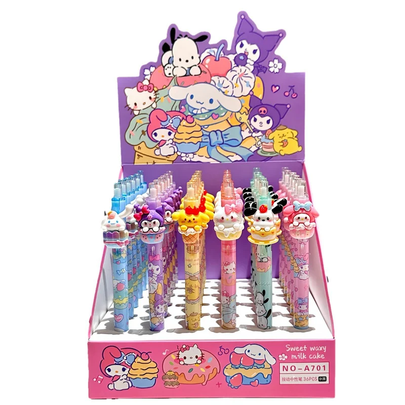 36 шт.лот Sanrio Kuromi Cinnamoroll гелевая ручка милая Pochacco 0,5 мм черные чернила нейтральные ручки рекламный подарок офисные школьные принадлежности (art.: 3920cbcc77484) - 3920cbcc77484