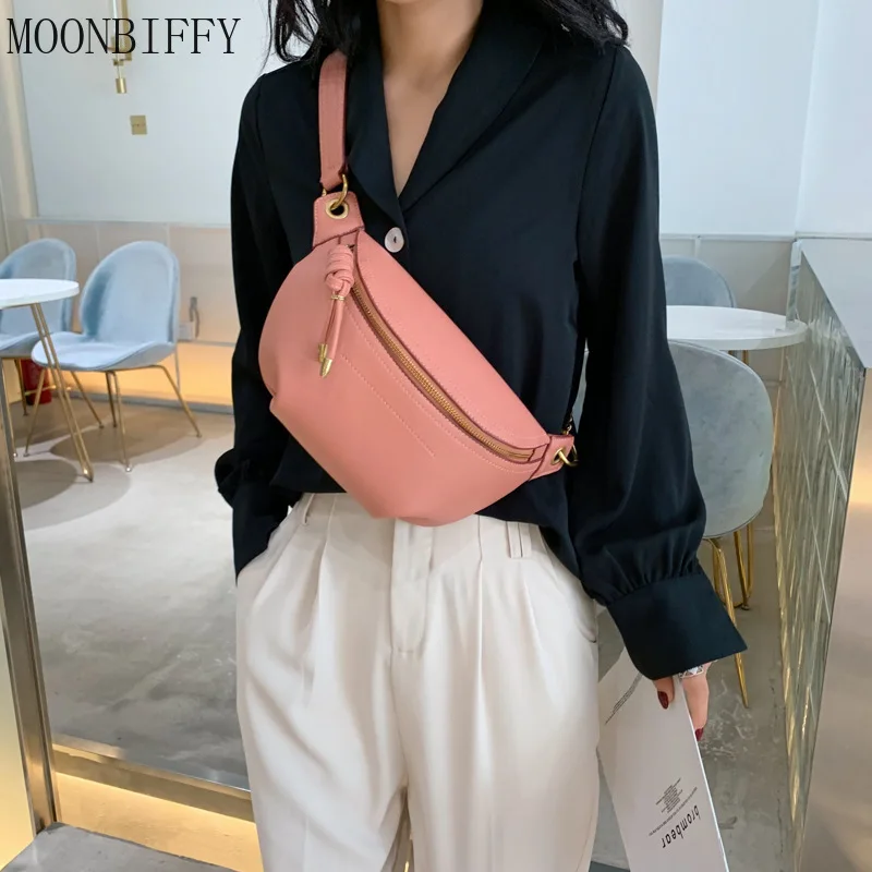 

Women Waist Packs Leather Fanny Letter Belt Bags New High Quality Shoulder Wild Messenger Fashion Chest Crossbody Bag Pouch