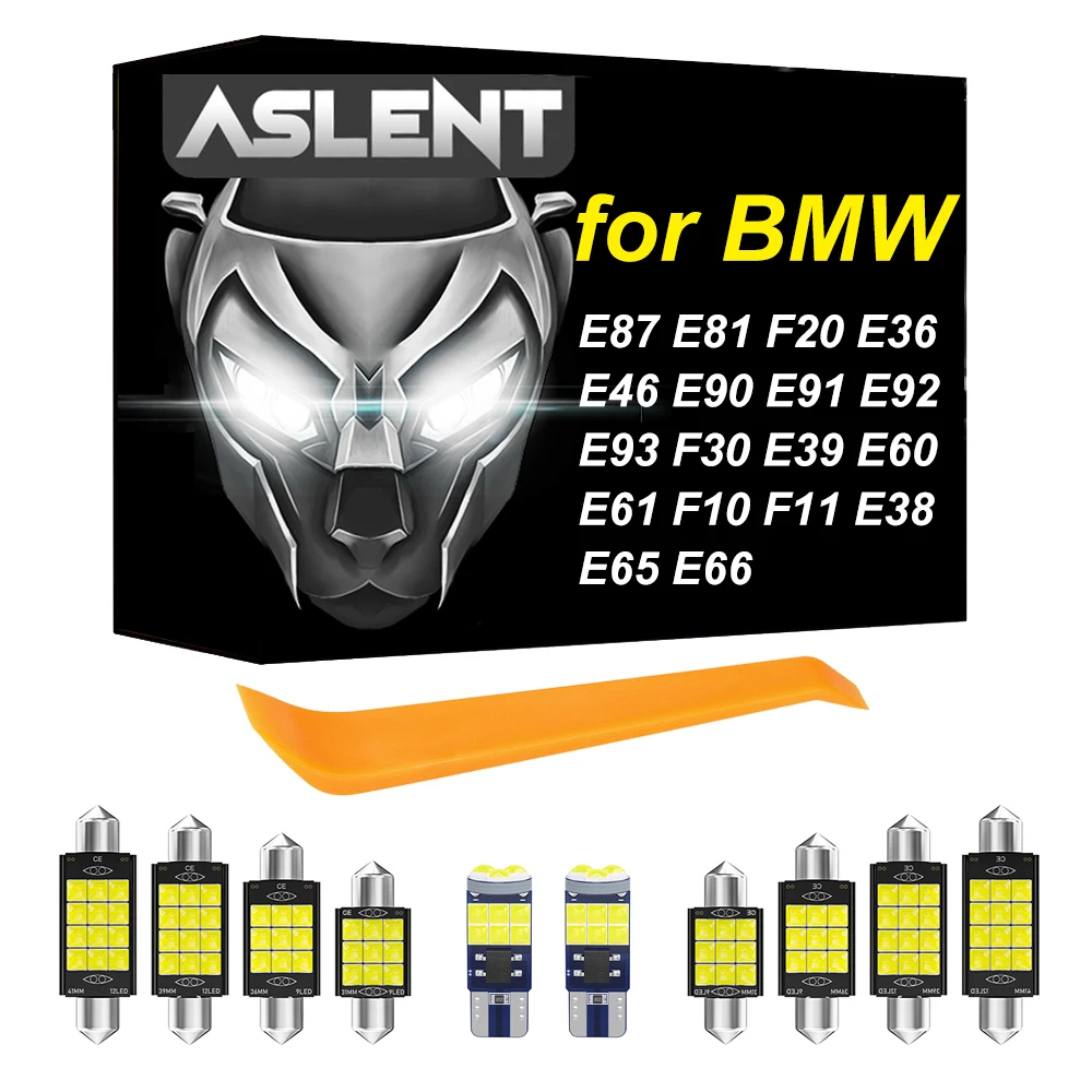 

ASLENT For BMW E87 E81 F20 E36 E46 E90 E91 E92 E93 F30 E39 E60 E61 F10 F11 E38 E65 E66 328i 2009 2011 2012 2017 Interior Lights