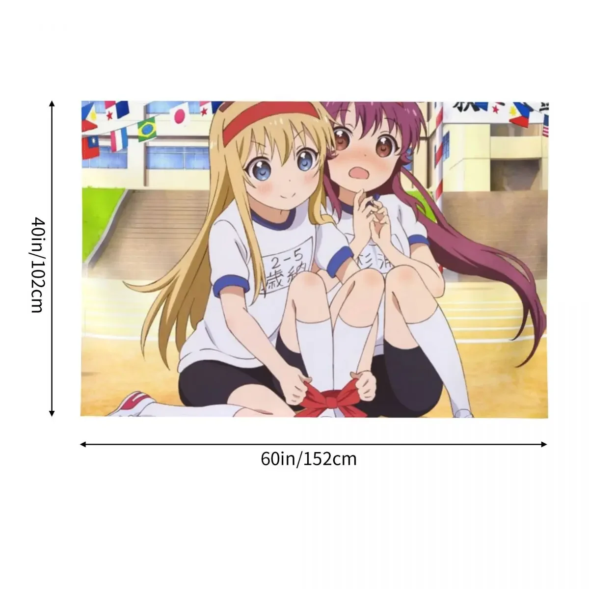 Yuru Yuri - Toshinou Kyouko &amp Sugiura Ayano Гобелен Аниме Декор Украшение дома Украшения комнаты