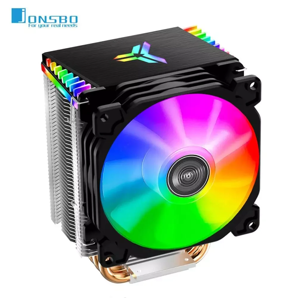 

CR1400 Auto Color Change Tower Type CPU Cooler Fan 4 Pure Copper Heat Pipes RGB PWM 4Pin Cooling Fan Radiator For Intel/AMD