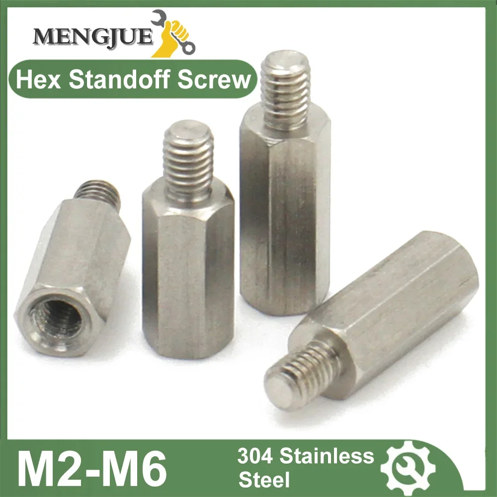 

5-10 шт. 304 нержавеющая сталь M2 M2.5 M3 M4 M5 M6 Шестигранная Проставка штекер-гнездо Проставка винт