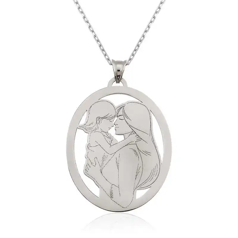 

Tevuli 925 Sterling Silver Mother Daughter Necklace