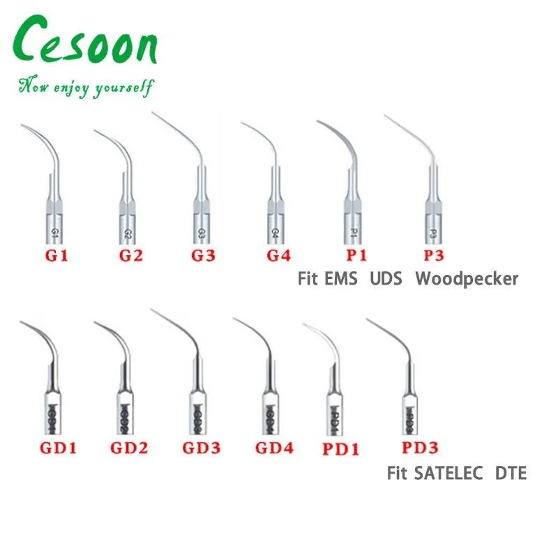 5 шт. ультразвуковые наконечники для стоматологического скалера подходит DTE