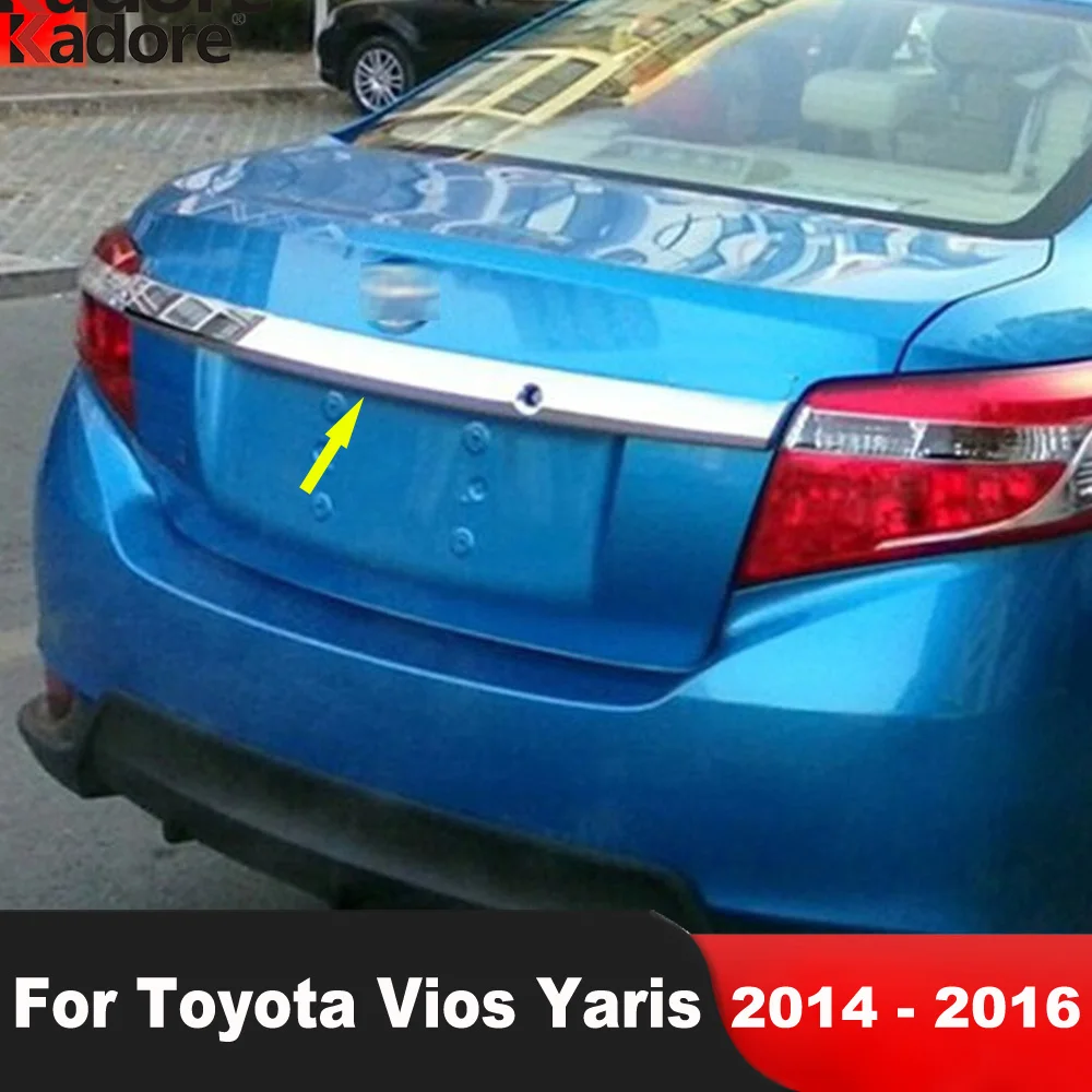 Накладка на крышку багажника для Toyota Yaris Vios 2014 2015 2016 хромированная декоративная