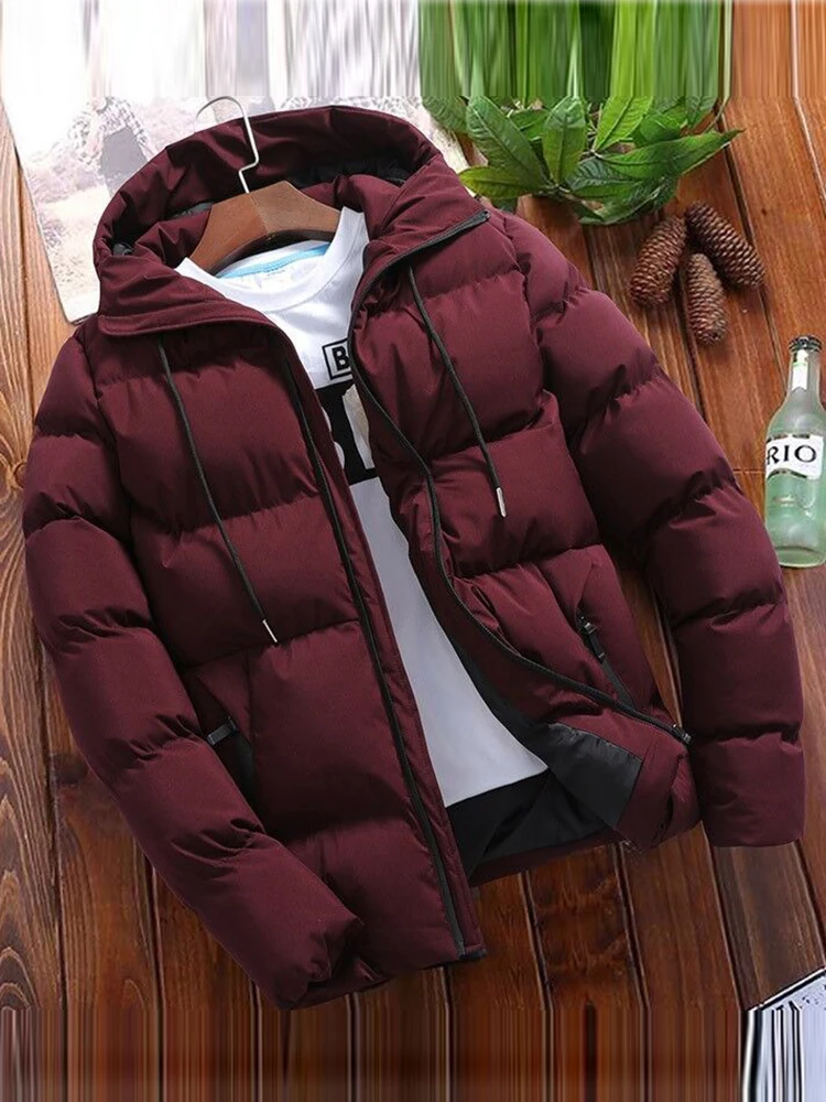 Winter Jacket Men Parkas Thicken Warm Coat Mens Stand Collar Jackets Solid Color Parka Coat Women Fashion New Streetwear MWM152