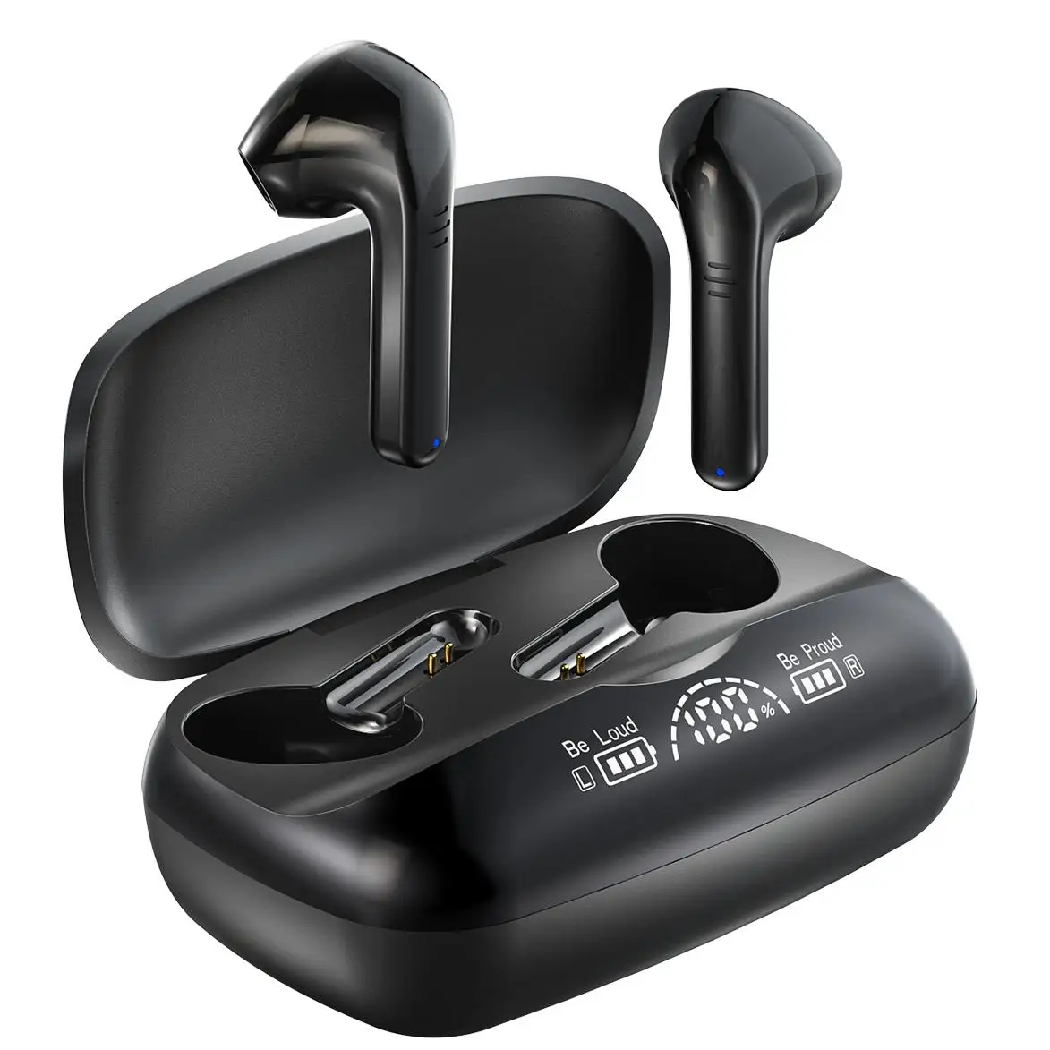 

TWS True Wireless Noise Canceling Earbuds with Mic for iPhone/Android Superbass Headphones with Long Battery Life