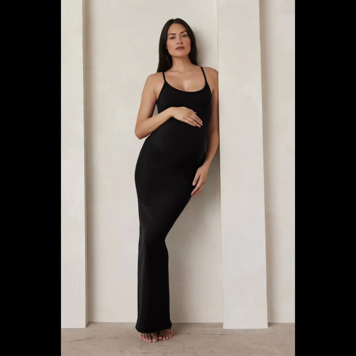 Seamless Advanced Feeling Same Material Double Layer Design Export Usa Pregnant Women Elastic Sling Dress Pregnancy Photo Trade