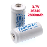 3 7v 2800mah lithium li ion 16340 battery cr123a rechargeable batteries 3 7v cr123 for laser pen led flashlight cell