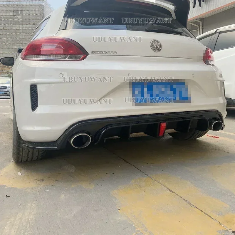 Для Volkswagen Scirocco 2009 2010 2011-2016 (только для R) диффузор заднего бампера спойлер MATT