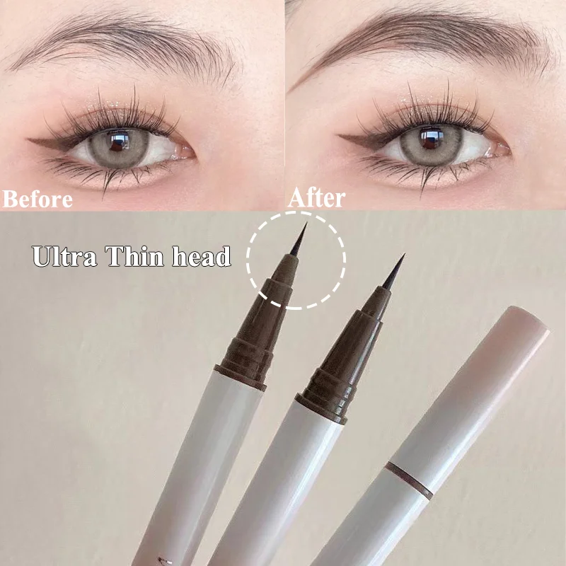 

Ultra Thin Head Liquid Eyebrow Pencil 4 Colors Waterproof Easy To Color Matte Lasting Contouring Eyebrow Pen Makeup Cosmetic
