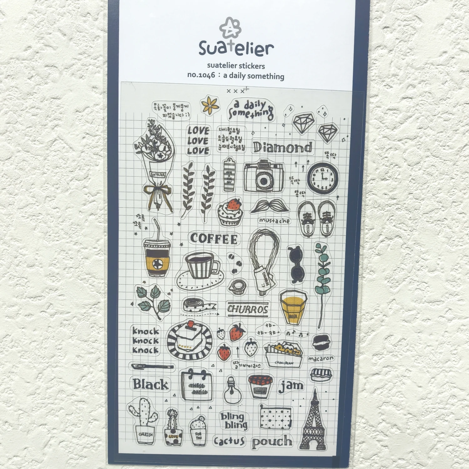 

Корейские импортные наклейки Suatelier Daily Something для скрапбукинга, DIY-журналов, канцелярских принадлежностей, декора, школьных принадлежностей, подарок 1046