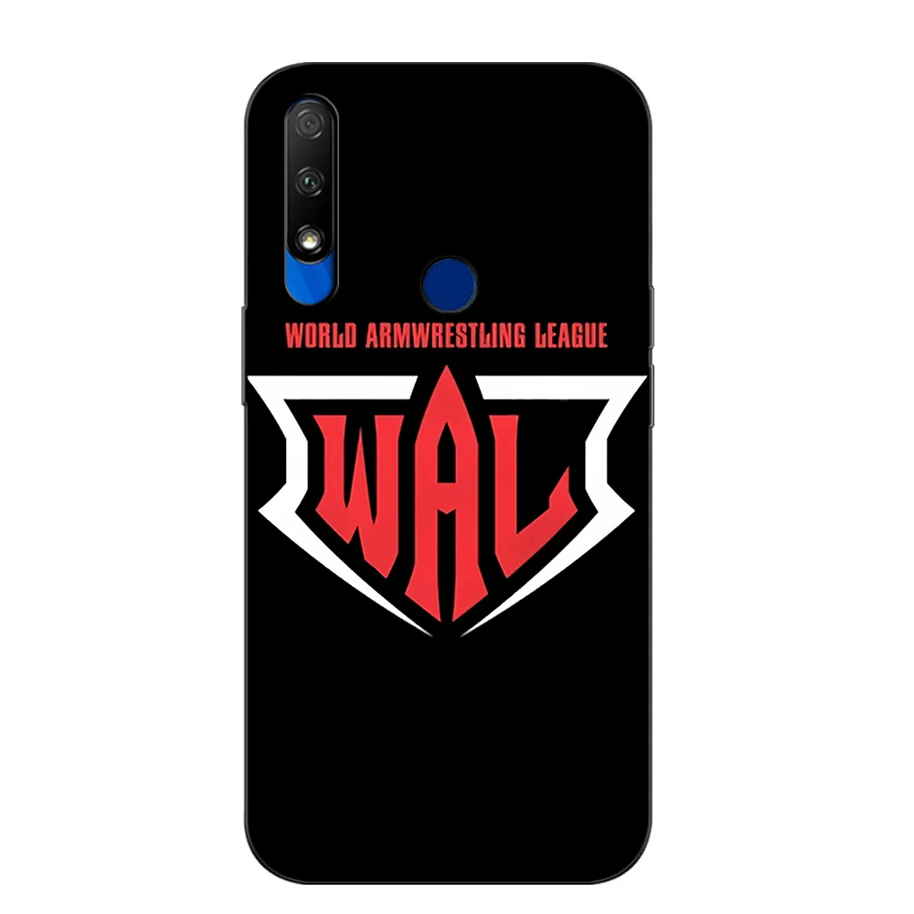 Для Honor 9X Global Case Premium Cover на Huawei STK-LX1 черный чехол из ТПУ с рукой для борьбы