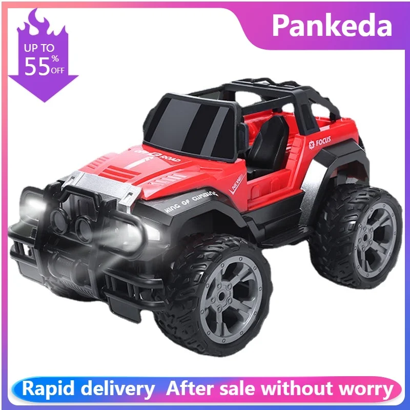 

Rc Electric Remote Control Car Recharge Led Light Off-Road Plastic 4wd Truck Simulation Toy Car Toy Drift Stunt Gift For Kids