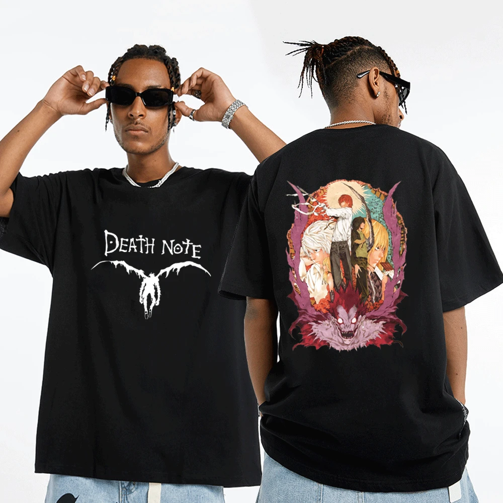 

Death Note Print T-Shirts for Men Women Japanese Anime T Shirt Summer Crew Neck Short Sleeve Tshirts Couple Clothes Tops Tees