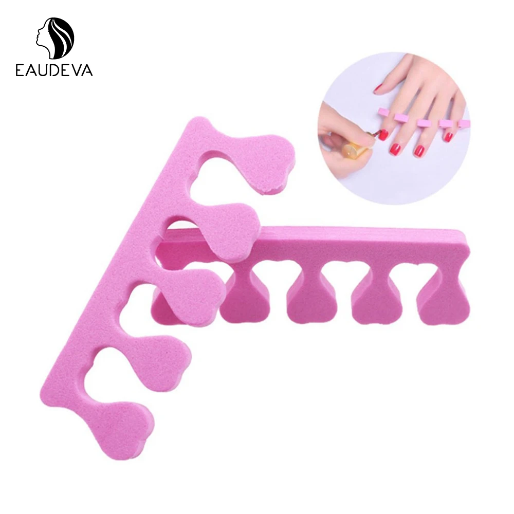 

50pcs Pack Nail Art Toes Separators Fingers Random Color Soft Sponge UV Gel Polish Beauty Manicure Pedicure Tools