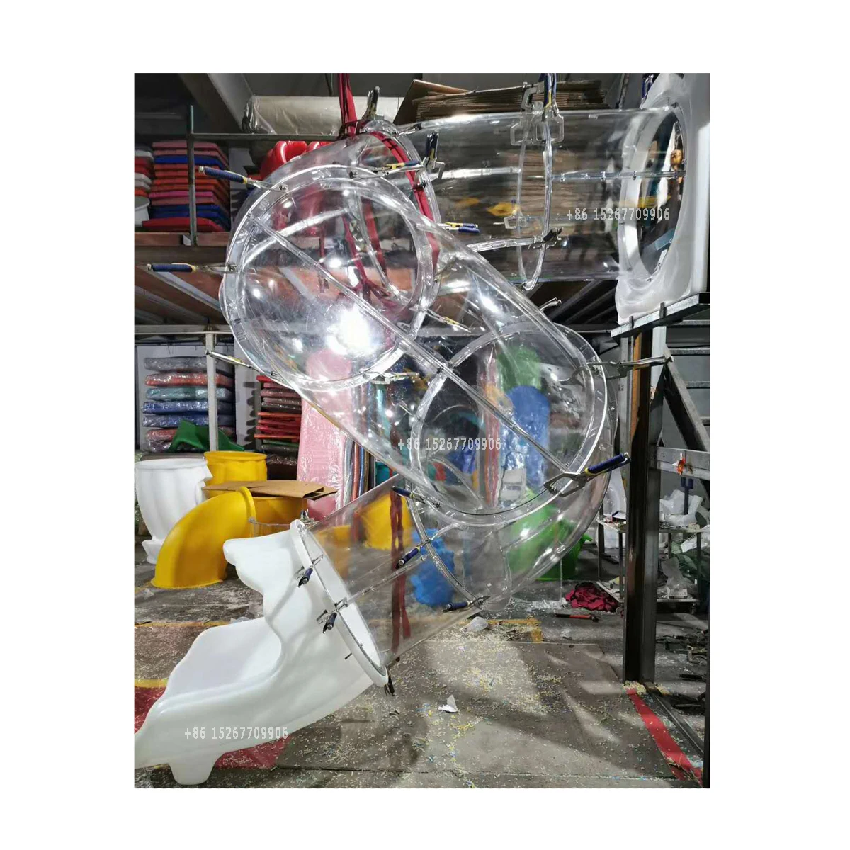 

Прозрачная пластиковая горка YLWCNN, детская площадка, садовая горка, аксессуары, 2,4 м