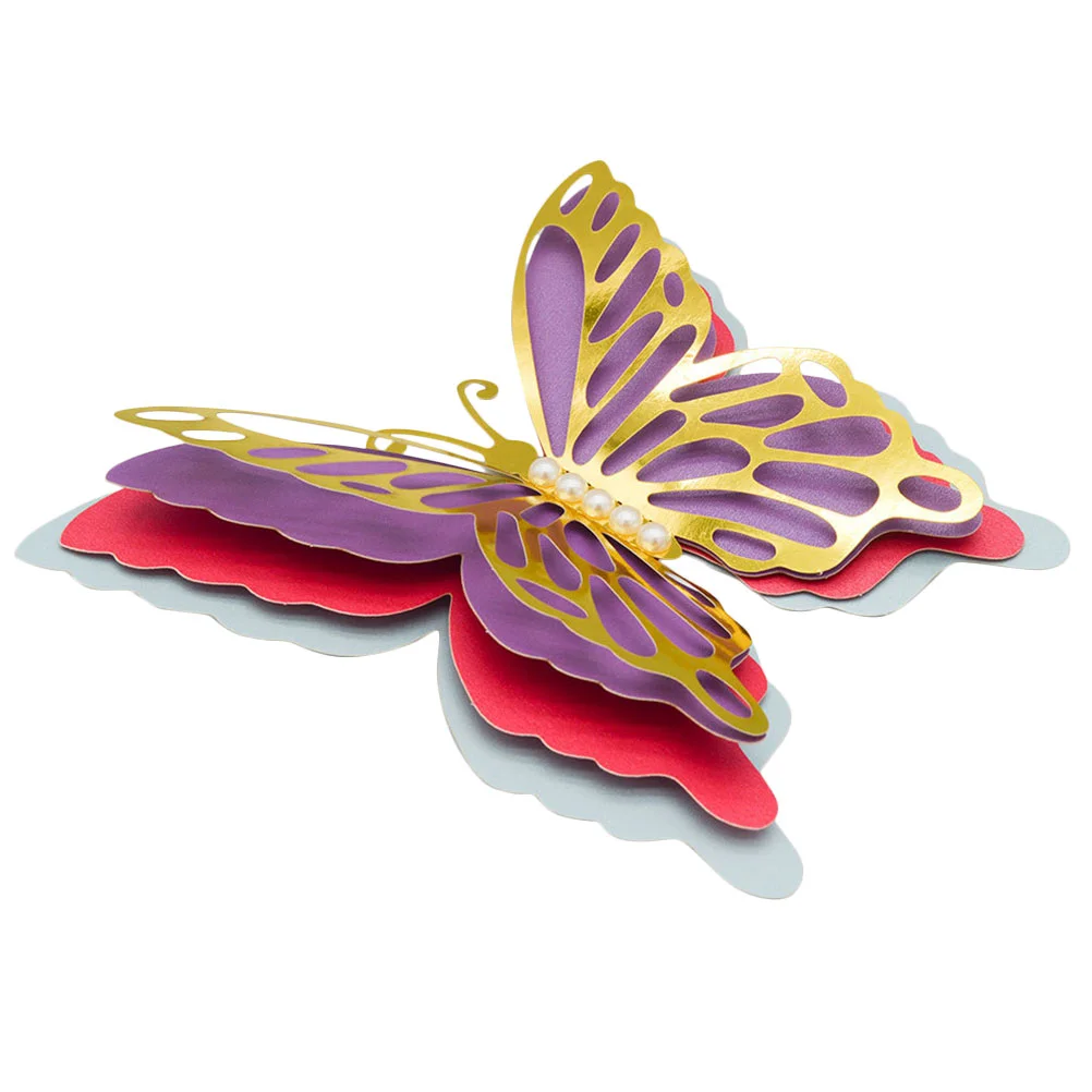 

Wall Decor Stickers Decorations Butterflies 3D Decals Bedroom Birthday Paper Removable Girl Nursery Aesthetic Sticker Wedding
