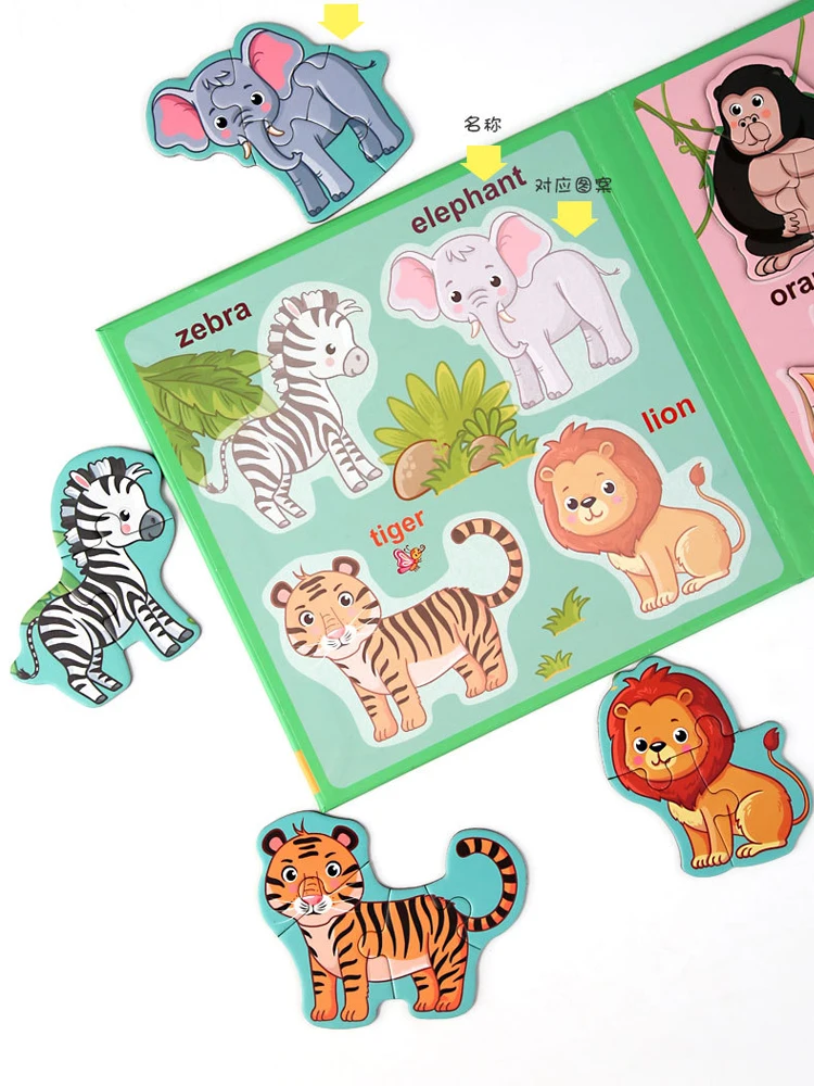 

Magnets Books Puzzles Montessori Toys For Children Animals Jigsaw Puzzle Learning Educational Baby Toy Magnetic Book Game