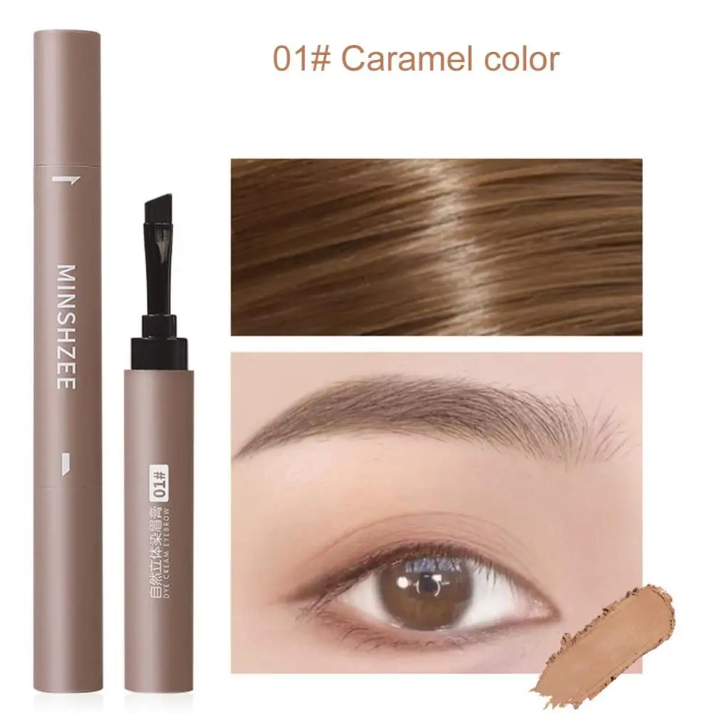 

Waterproof Eyebrow Cream Pen with Brush Lasting Not Smudge Lying Silkworm Eyeliner Brown Grey Eyebrow Pencil Makeup Cosmetics