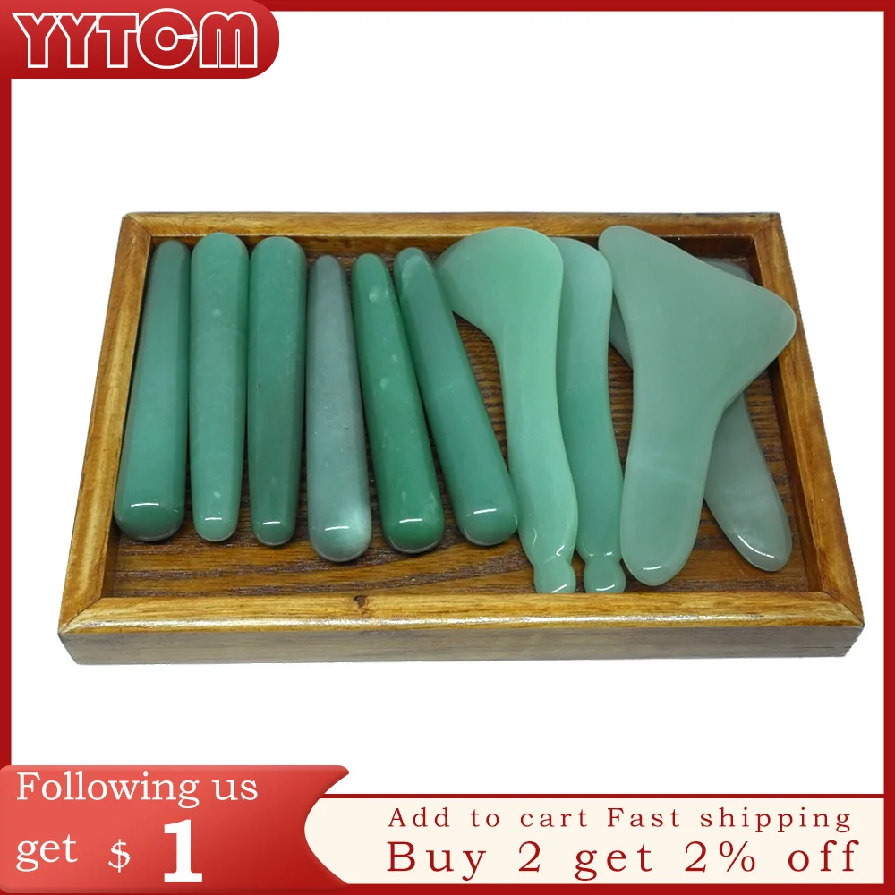 Новый массажный инструмент доска гуаша из натурального зеленого нефрита