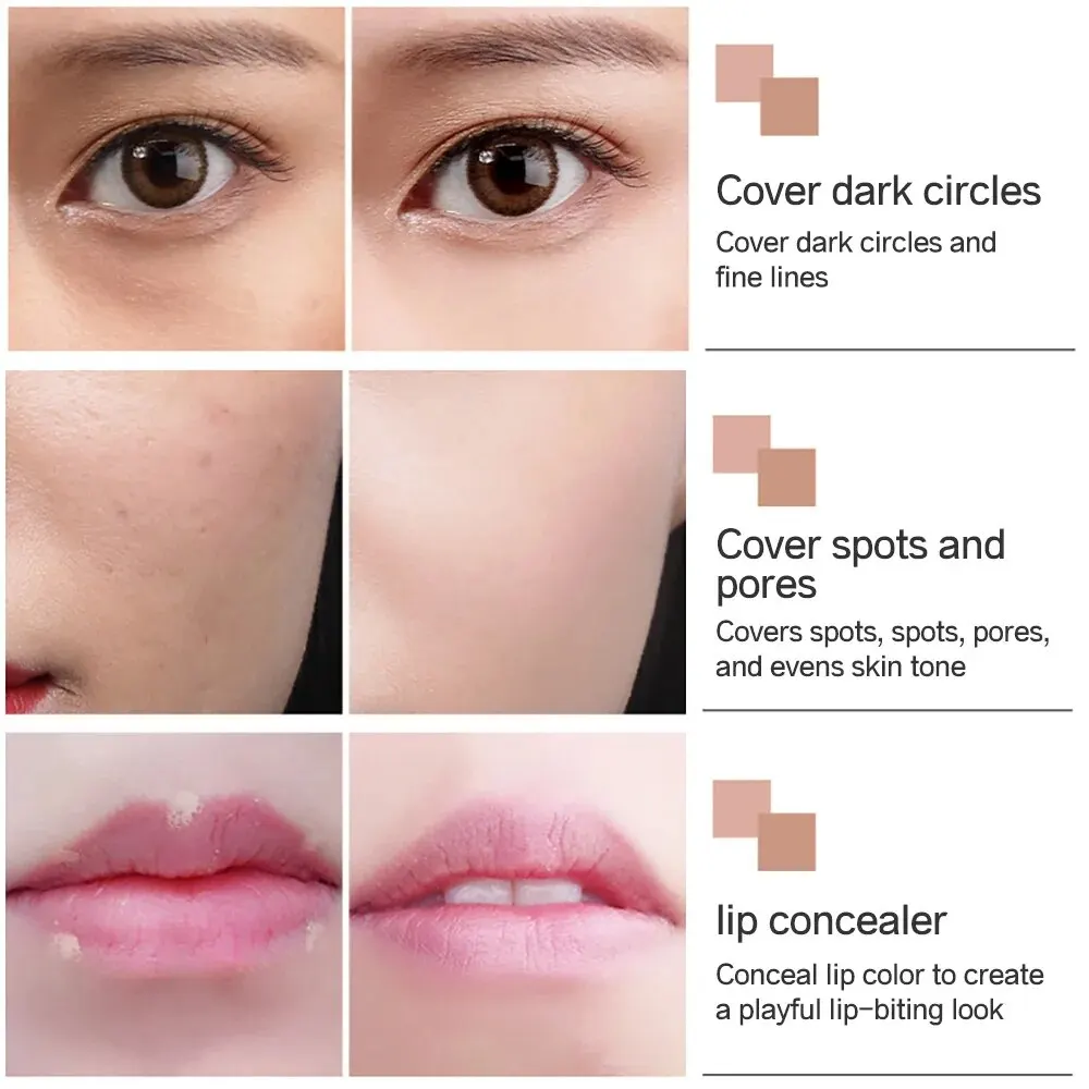 Консилер крем Полное покрытие акне веснушки Осветляющий тон кожи консилер