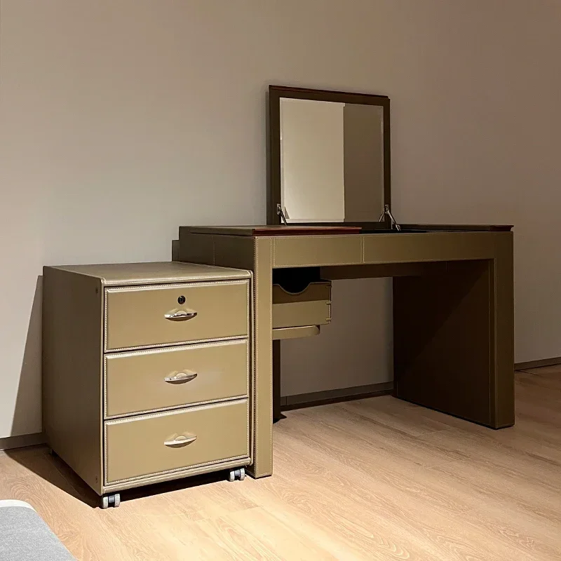 Индивидуальный итальянский минималистичный туалетный столик роскошное кожаное