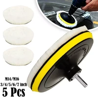 5pcsset polishing pad for car polish 3456 inch polishing circle buffing pad tool kit for car polisher discs cleaning goods