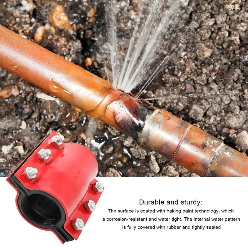 

Leak Free Water Pipe Repair Pipe Clamp Bracket Support Hanger Fixed Plumbing Water Easy To Install Good Sealing Pipe Repair