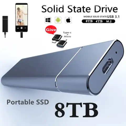 Внешний жесткий диск большой емкости, внешний жесткий диск 2,5 дюйма SSD, компьютерные аксессуары, устройство для хранения жестких дисков SATA, 8 ...
