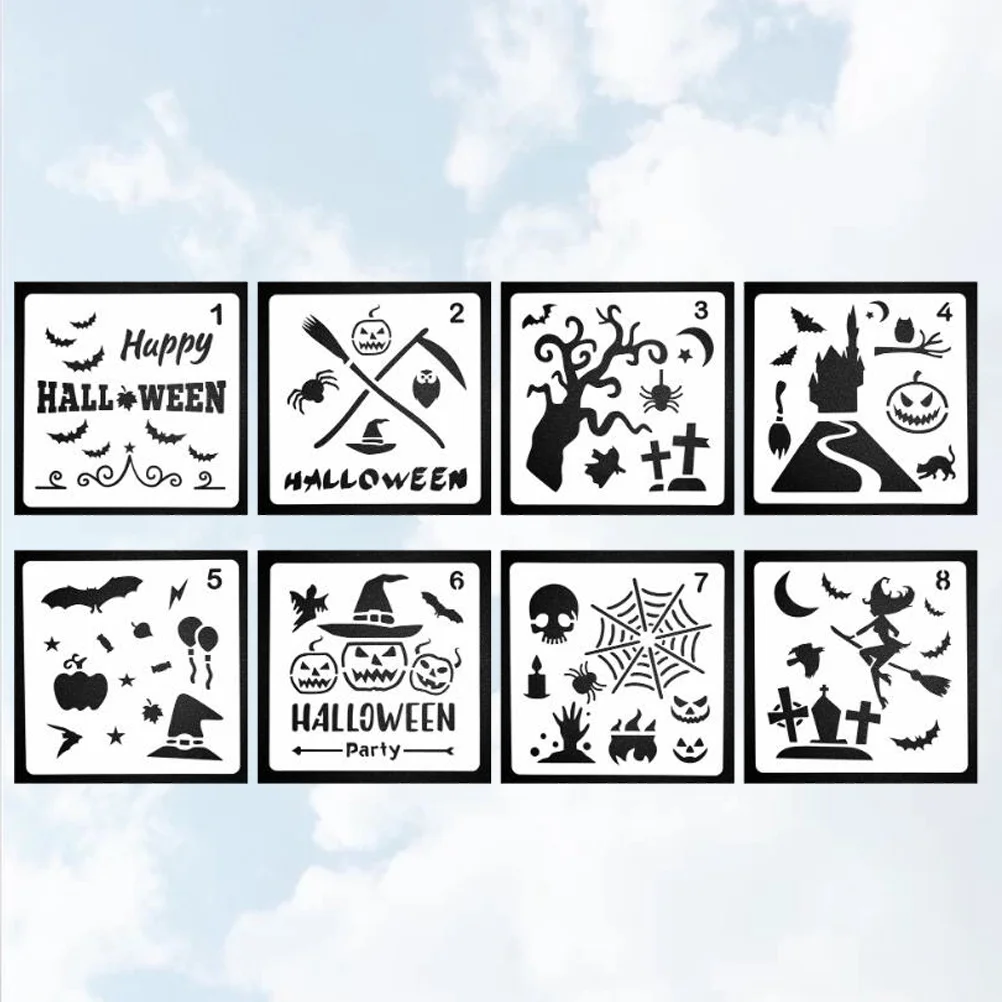 

Stencil Stencils Template Drawing Painting Pumpkinghost Witch Decorative Cartoon Hollowreusable Templates Jack