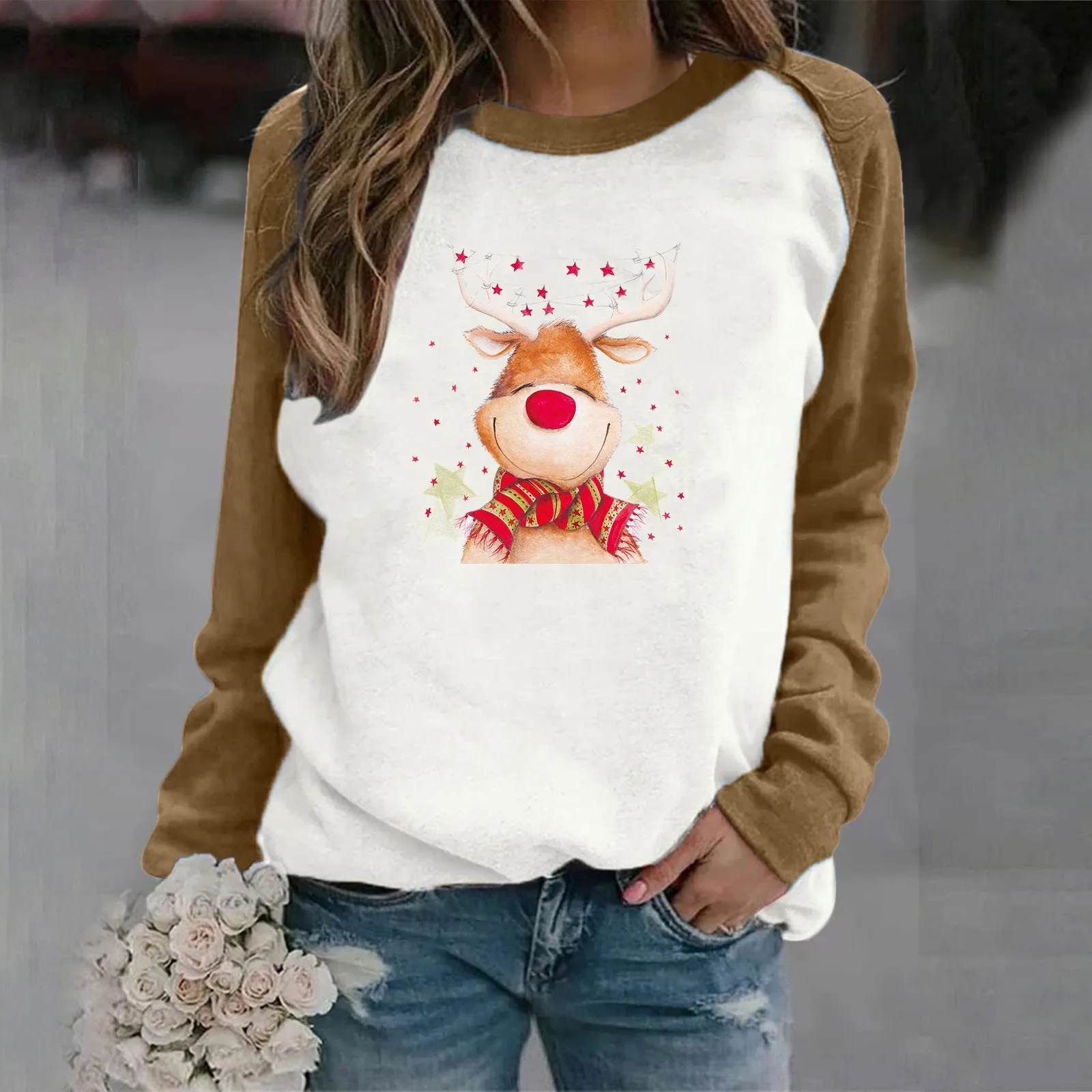 

Женский флисовый пуловер на молнии, с длинным рукавом