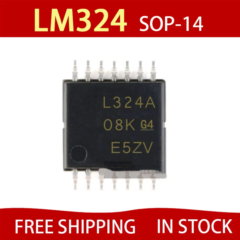 

100PCS LM324 LM324D SOP14 LM324DR SOP 324 SOP-14 SMD New and Original IC Chipset
